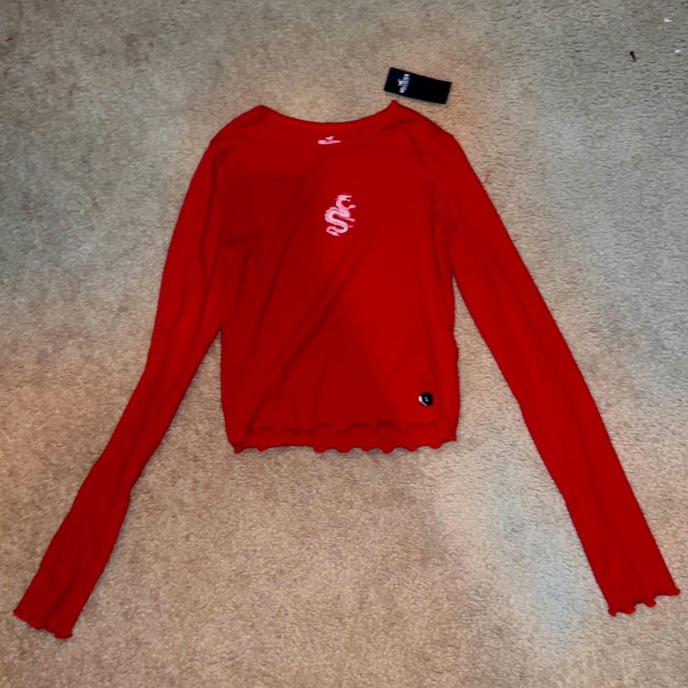 red long sleeve shirt from Hollister. size - s.